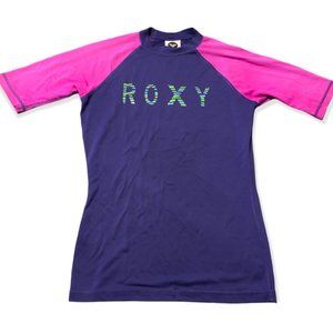 ROXY | Girl's | Rash Guard | Pink & Purple | M (8-10)